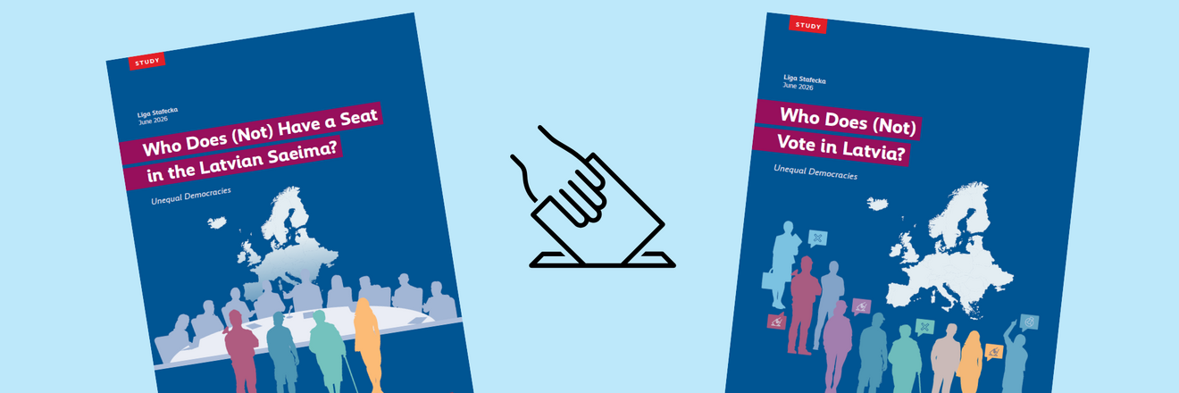 An image shows the covers of the two publications in front of a blue background and an icon showing a hand that votes.