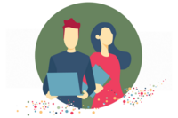 An image shows an icon of a man and a woman