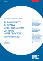 Human rights in Bosnia and Herzegovina 25 years after "Dayton"